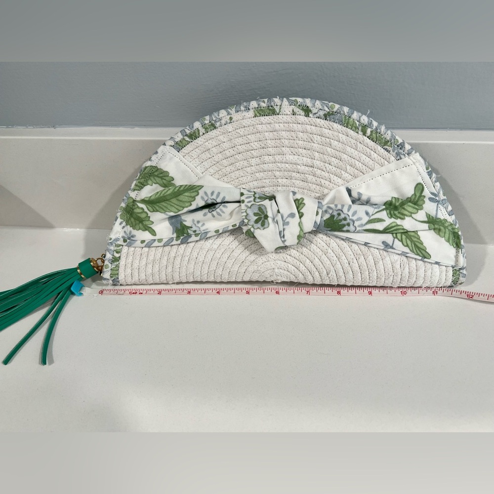 Sewcialite handmade floral nautical rope clutch purse